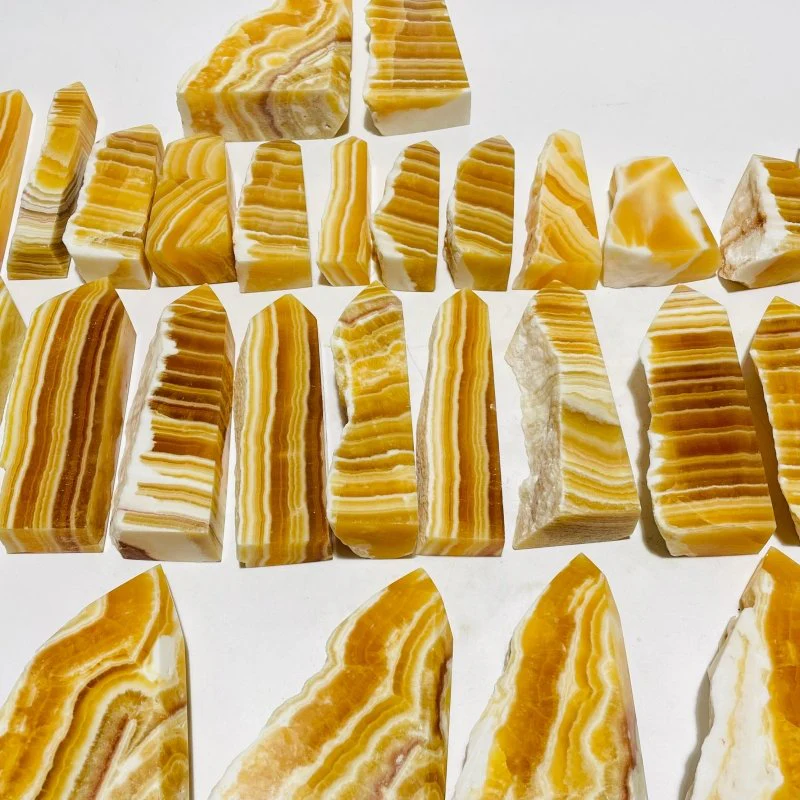 28 Pieces Beautiful Yellow Calcite Points - Image 6