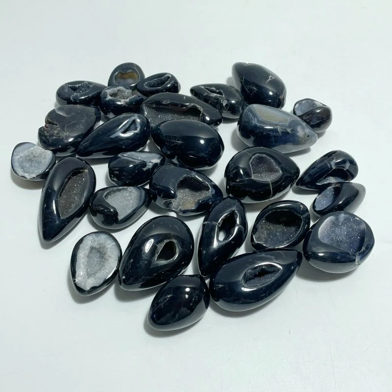 Geode Druzy Black Agate Egg Wholesale