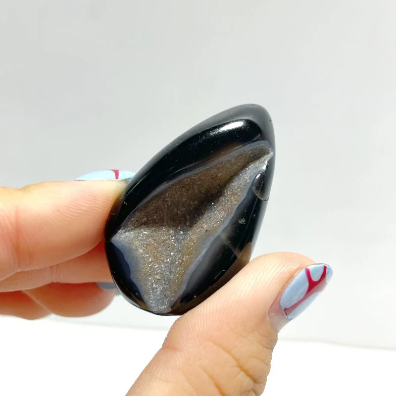 Geode Druzy Black Agate Egg Wholesale - Image 2
