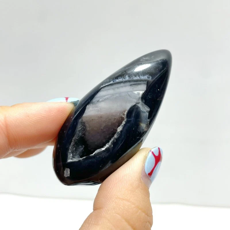 Geode Druzy Black Agate Egg Wholesale - Image 3