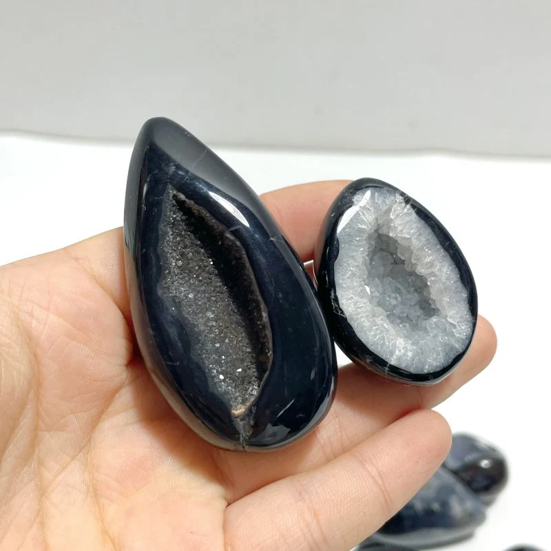 Geode Druzy Black Agate Egg Wholesale - Image 4