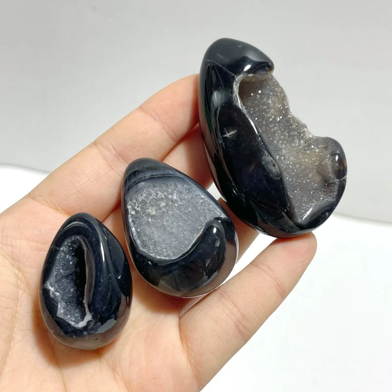 Geode Druzy Black Agate Egg Wholesale - Image 6