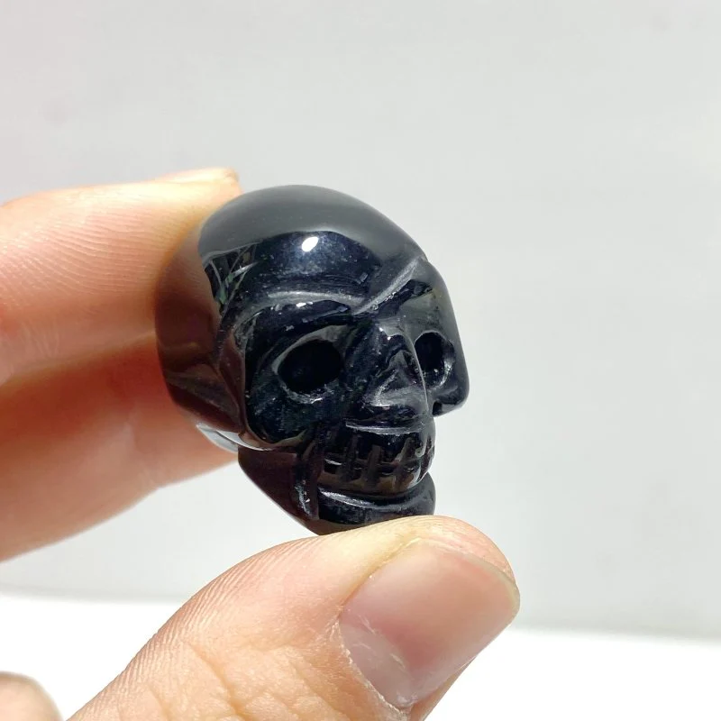 30 Pieces Black Agate Skull Carving - Image 7