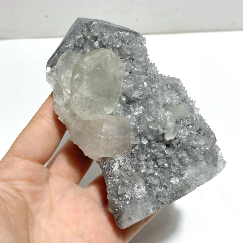 11 Pieces Black Clear Quartz Cluster Raw Side Point Tower - Image 7