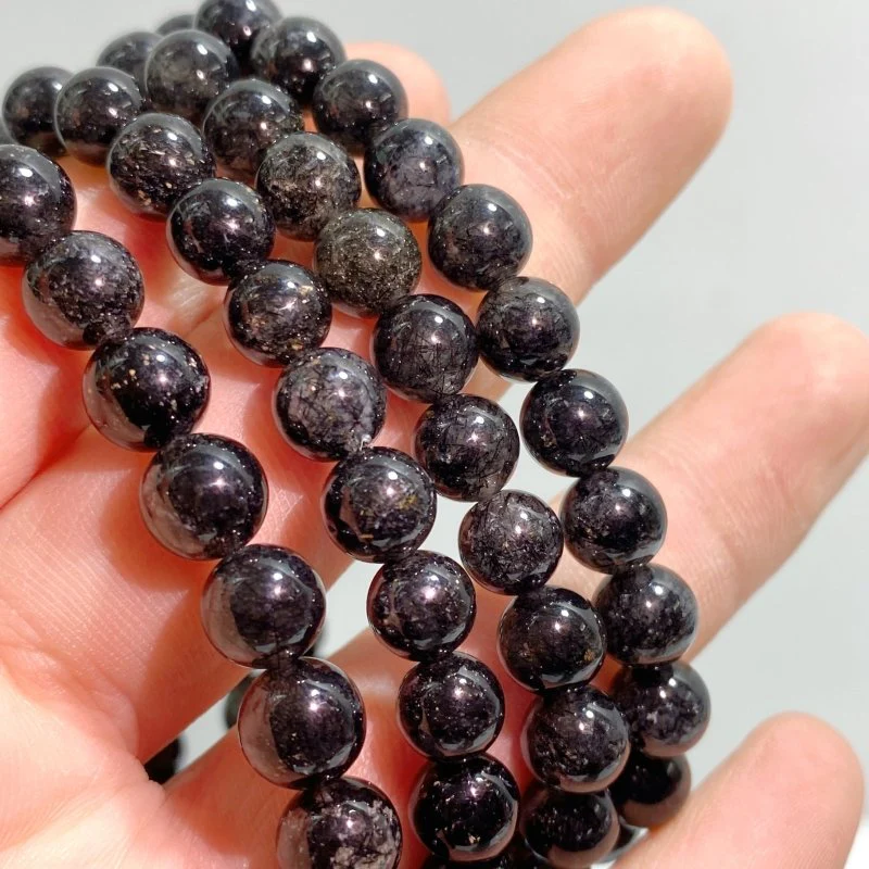 Black Full Rutile Quartz Bracelets Wholesale - Image 2