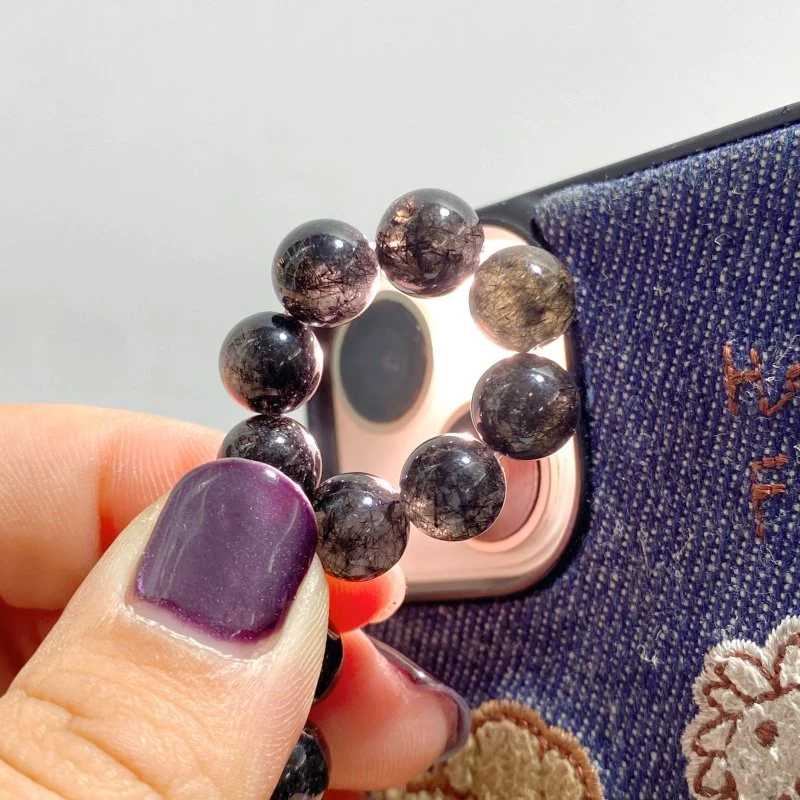 Black Full Rutile Quartz Bracelets Wholesale - Image 3