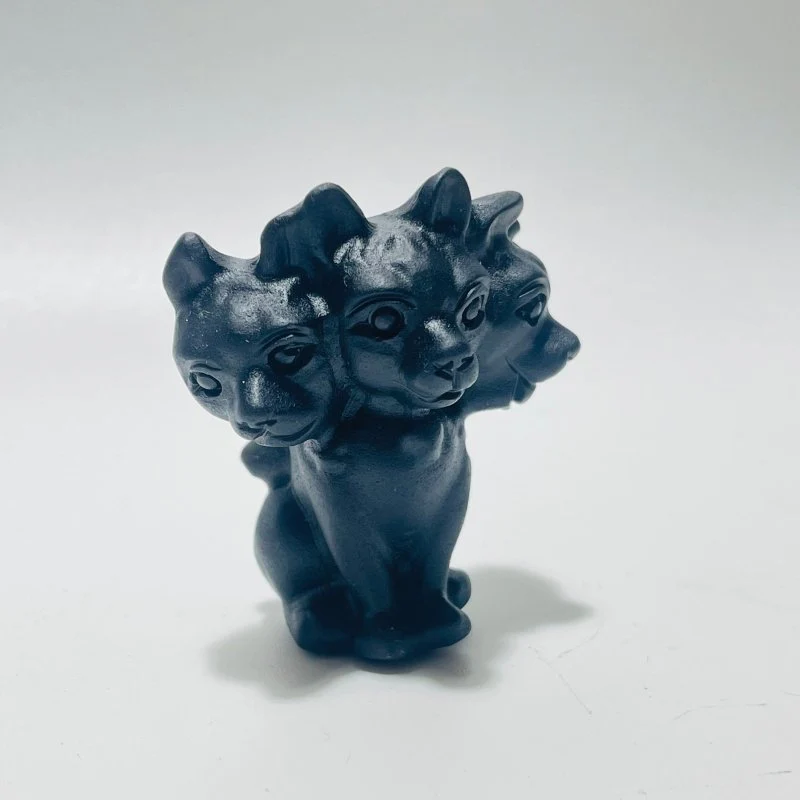 Black Obsidian Cerberus Carving Wholesale - Image 3