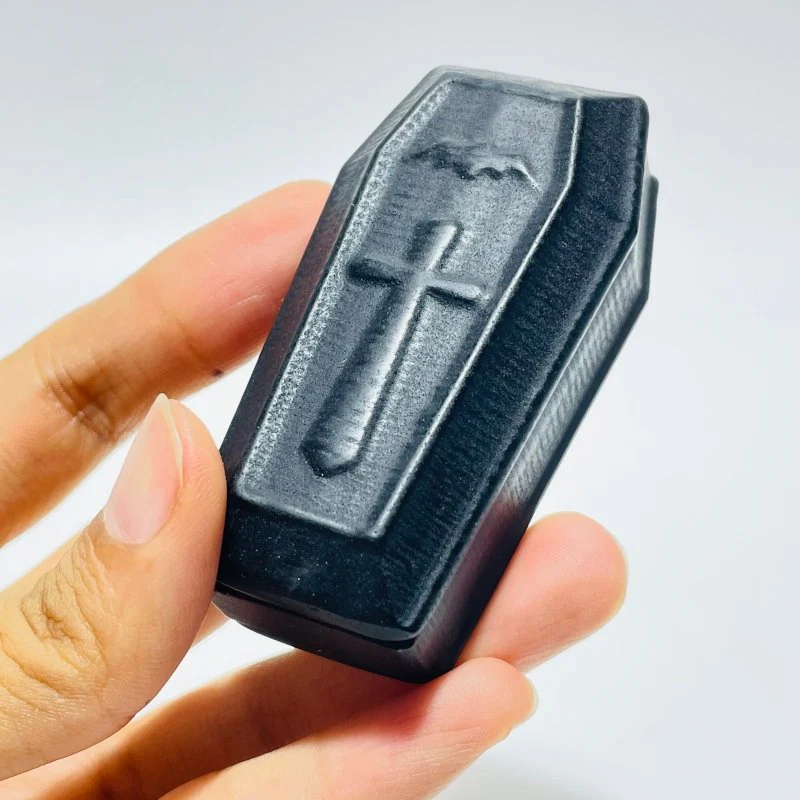 Black Obsidian Coffin Carving Wholesale - Image 4