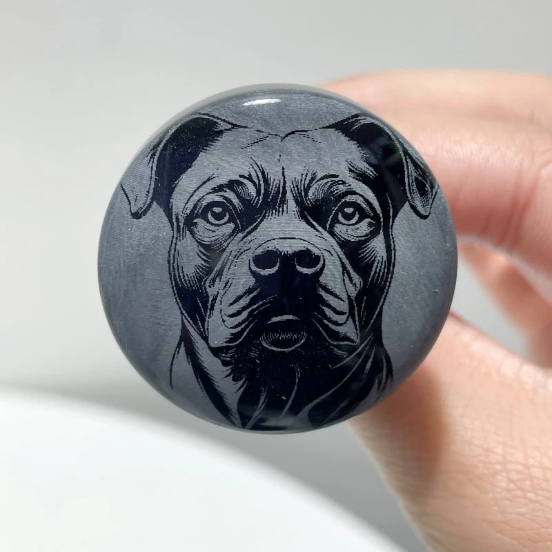 Black Obsidian Engraved Dog Car Air Vent Clips Wholesale Car Accessories - Image 6