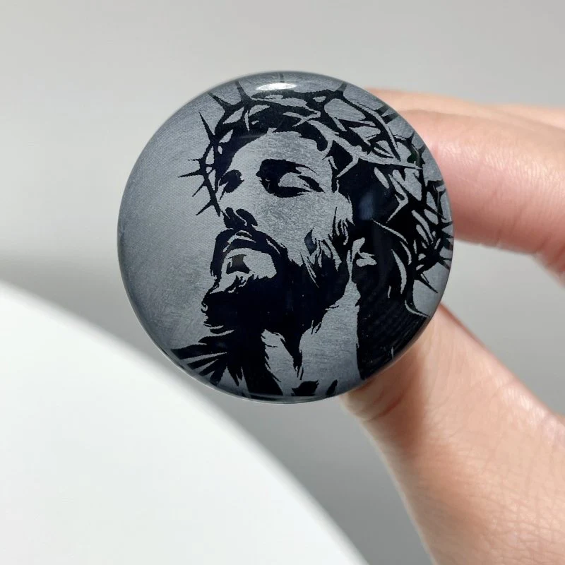 Black Obsidian Engraved Jesus Christ Car Air Vent Clips Wholesale Car Accessories - Image 8