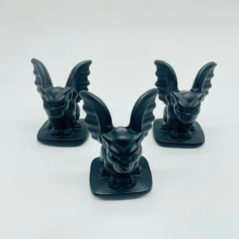 Black Obsidian Gargoyle Winged Carving Animal Wholesale - Image 2