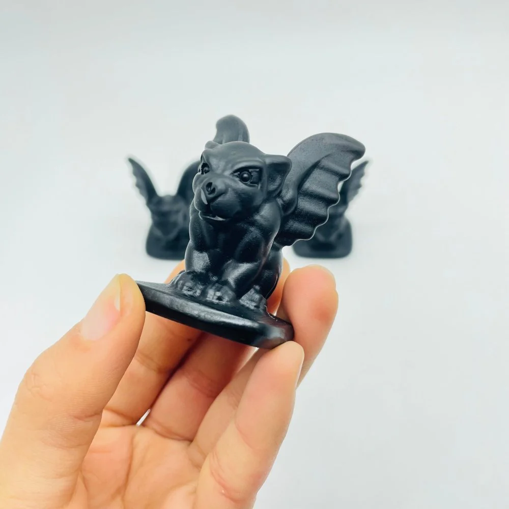 Black Obsidian Gargoyle Winged Carving Animal Wholesale - Image 5