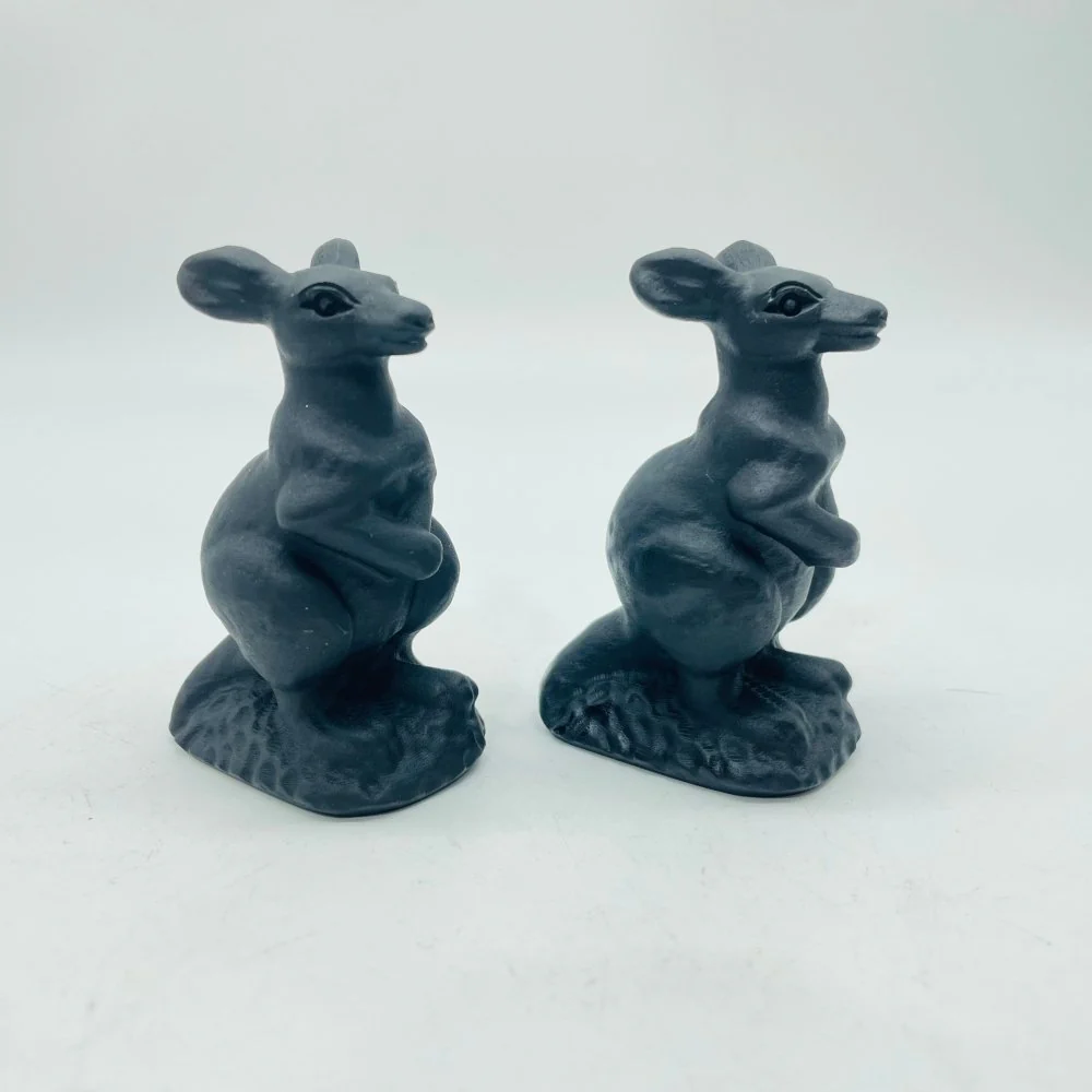 Black Obsidian Kangaroo Carving Wholesale - Image 2