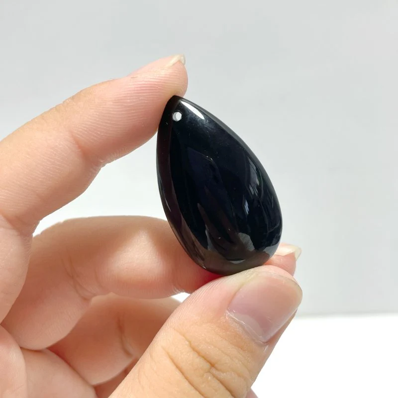 Black Obsidian Teardrop Accessory Pendant DIY Wholesale