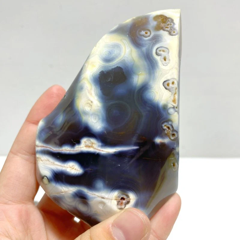 12 Pieces Black Orca Agate Flame Carving #1 - Image 3