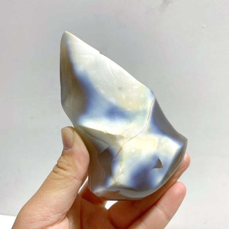 12 Pieces Black Orca Agate Flame Carving #1 - Image 4
