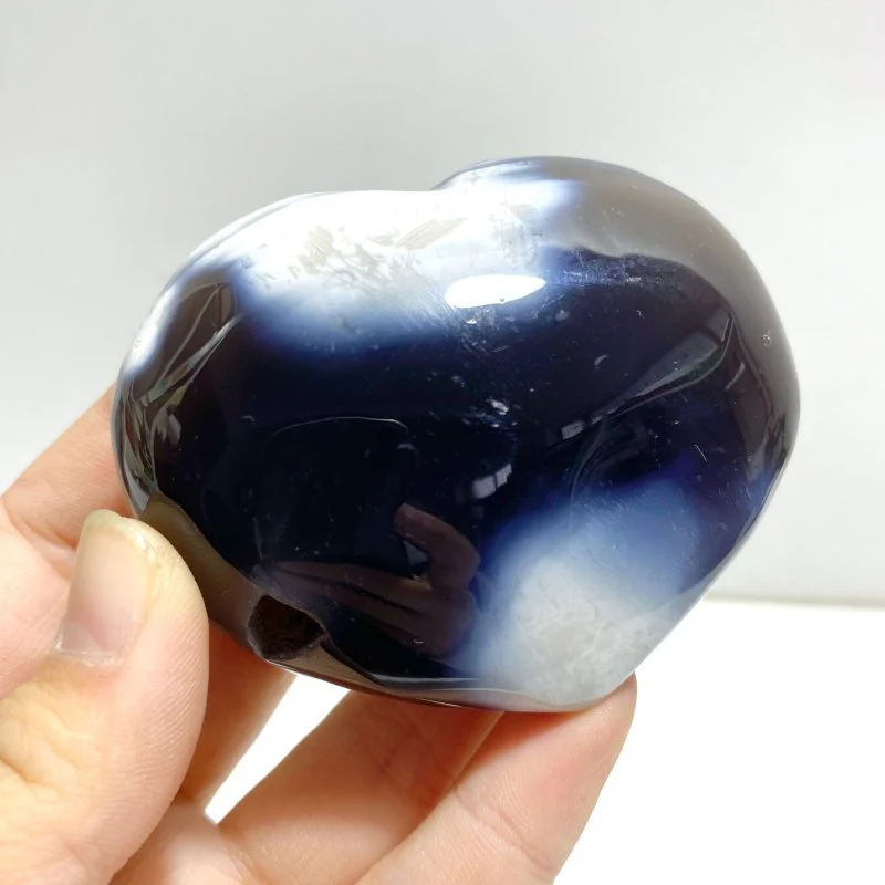 20 Pieces Black Orca Agate Heart #2 - Image 3