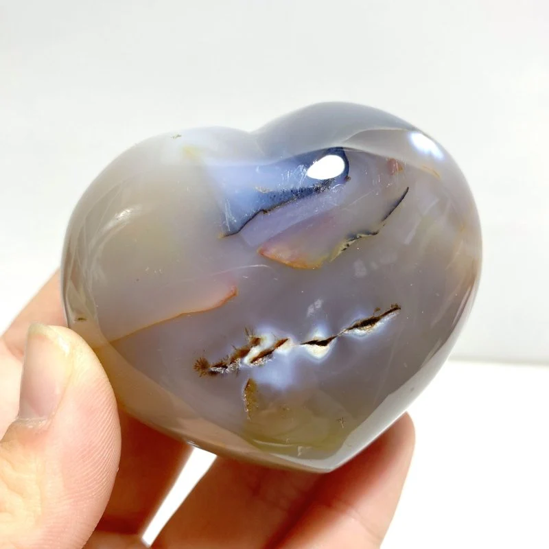 20 Pieces Black Orca Agate Heart #2 - Image 4