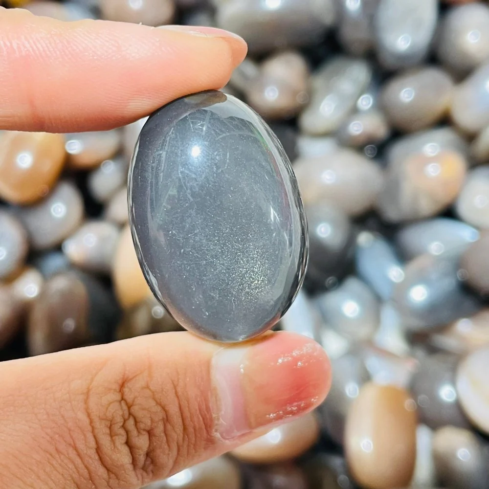 Black Rainbow Sun Stone With Hematite Tumbled Wholesale - Image 5