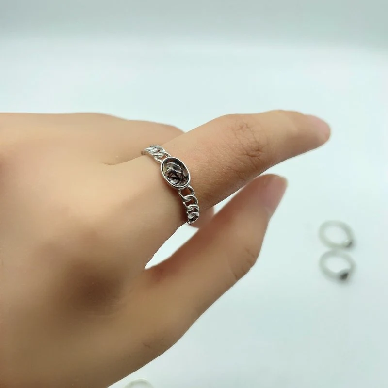 20 Pieces Beautiful Black Rutile Quartz Different Styles Sterling Silver Ring - Image 4