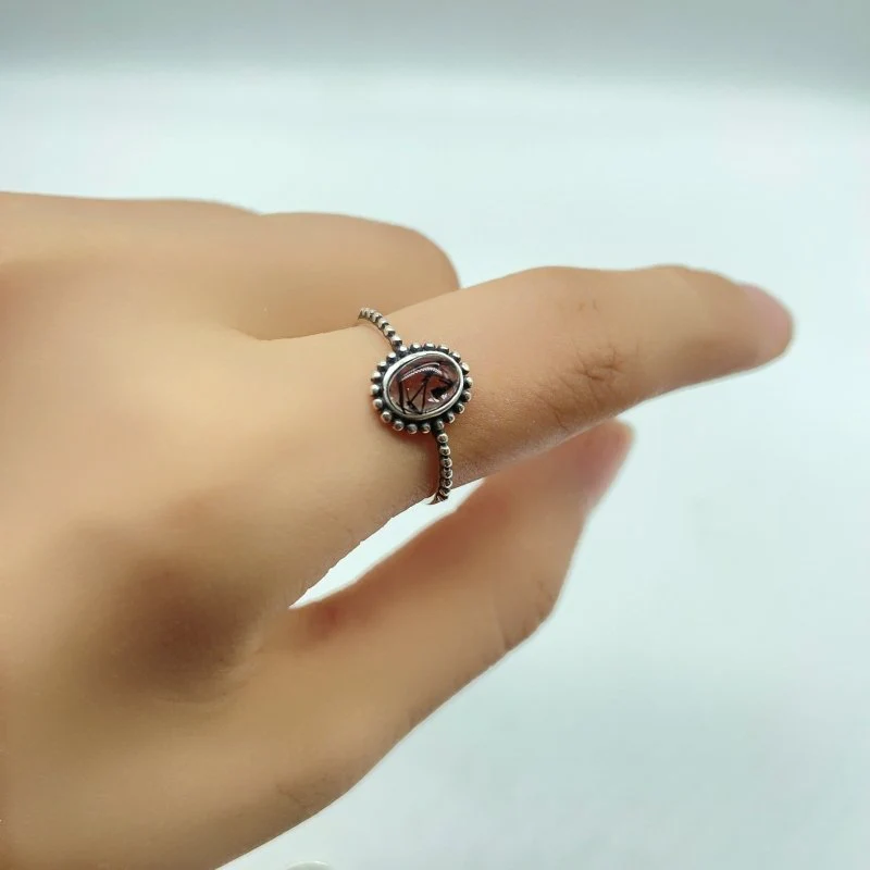 20 Pieces Beautiful Black Rutile Quartz Different Styles Sterling Silver Ring - Image 6