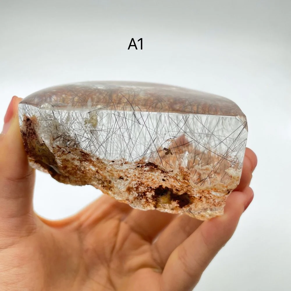 Black Rutile Yellow Garden Quartz Polishing Crystals - Image 3