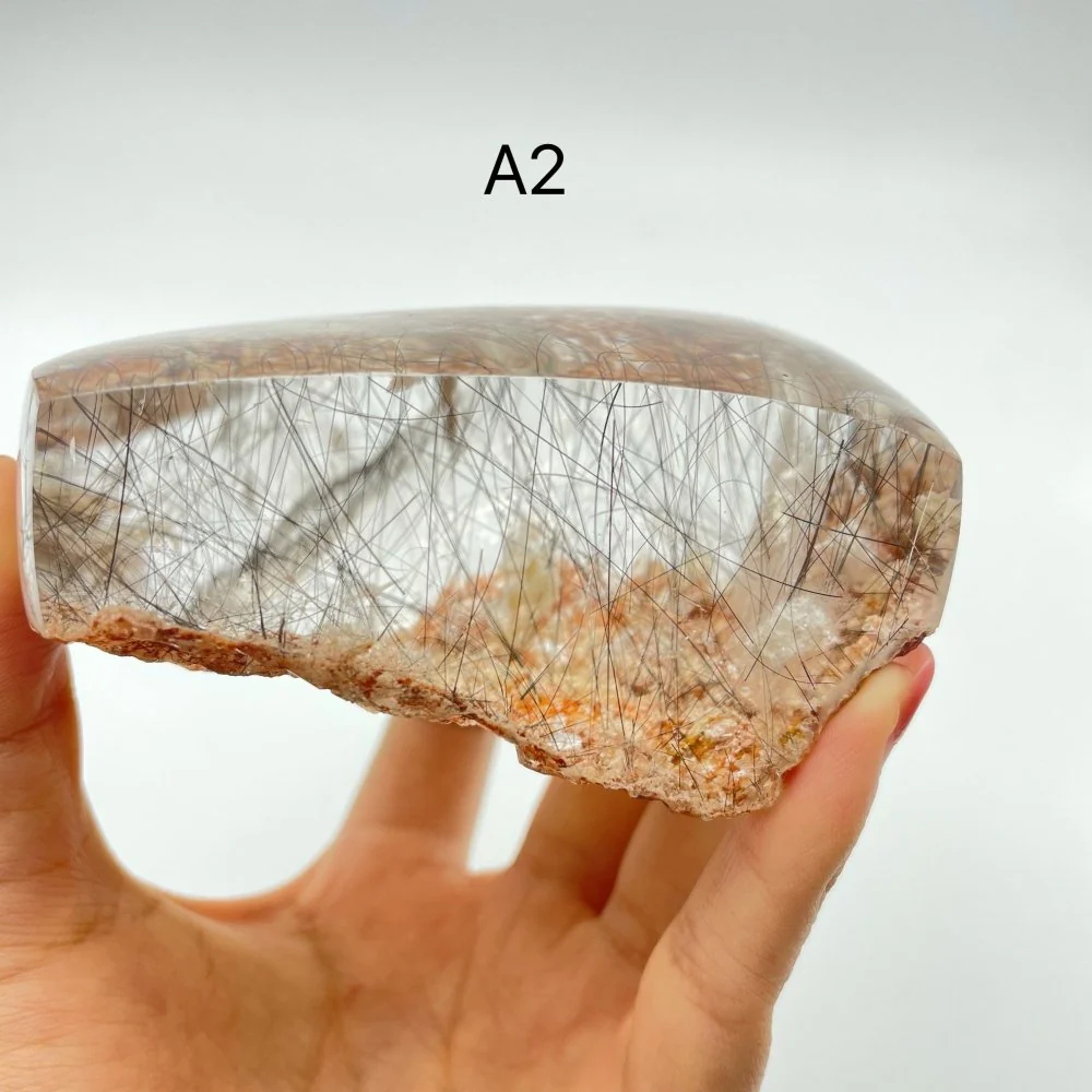Black Rutile Yellow Garden Quartz Polishing Crystals - Image 4