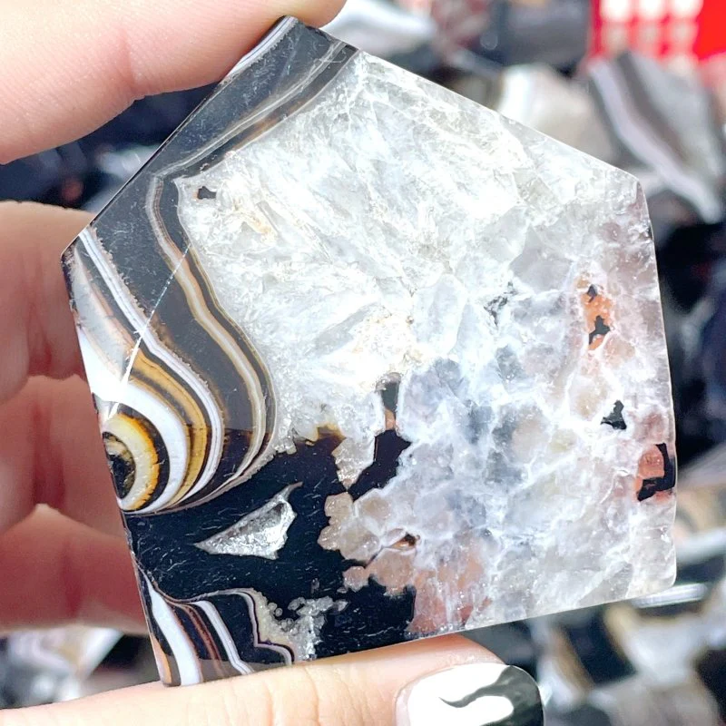 Black Stripe Agate Free Form Wholesale - Image 6