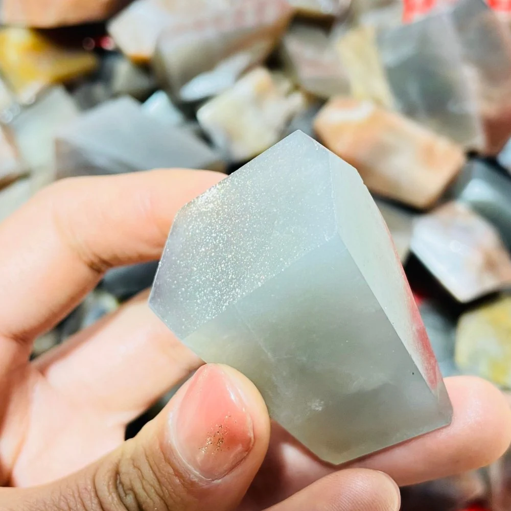 Black Rainbow Sun Stone with Hematite Free Form Wholesale - Image 4