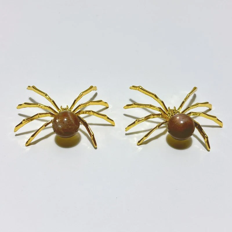 Black Sunstone Crystal Sphere Spider Ornament Handmade Alloy Spider Wholesale - Image 4
