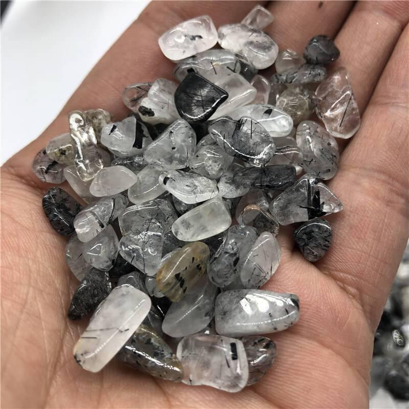 Black tourmaline Gravel Quartz Crystal Chips Wholesale - Image 4