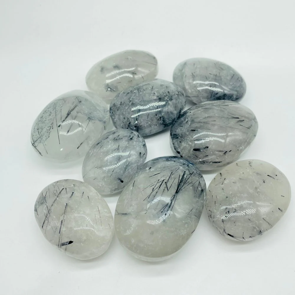 Clear Quartz Mixed Black Tourmaline Palm Wholesale - Image 3