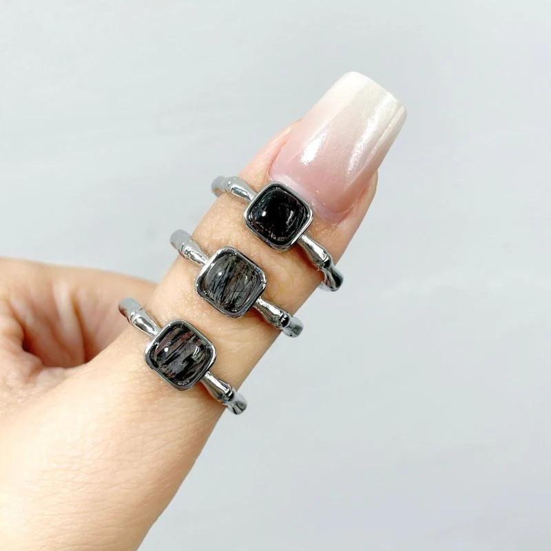 Black Tourmaline Ring Crystal Wholesale - Image 3