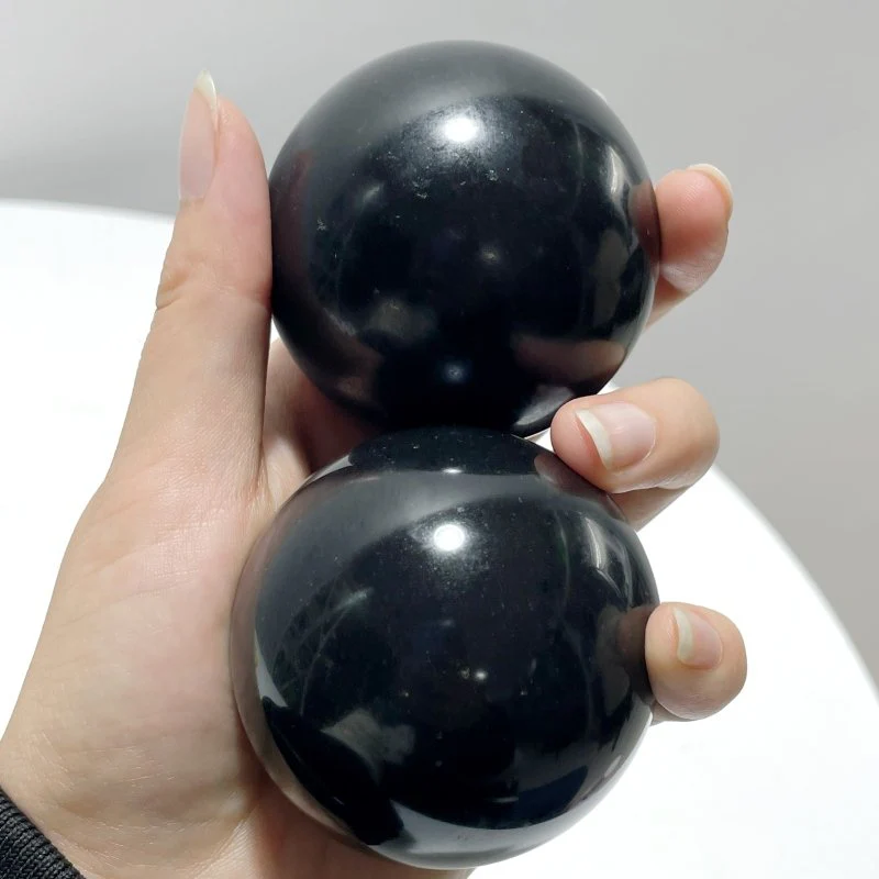 Black Pegmatite Matrix Black Tourmaline Spheres Wholesale - Image 3