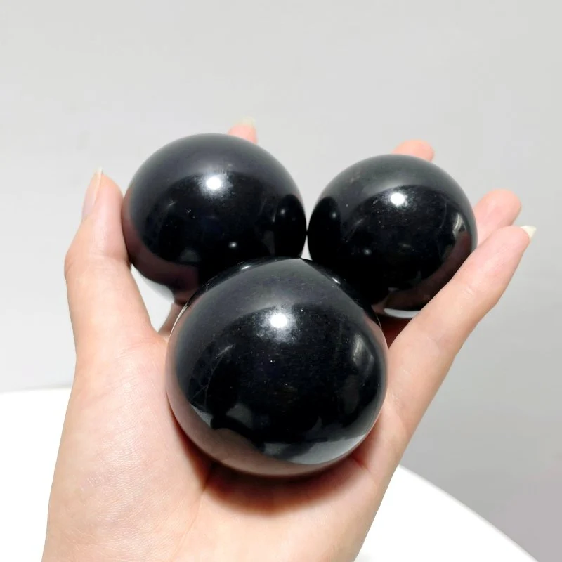 Black Pegmatite Matrix Black Tourmaline Spheres Wholesale - Image 4