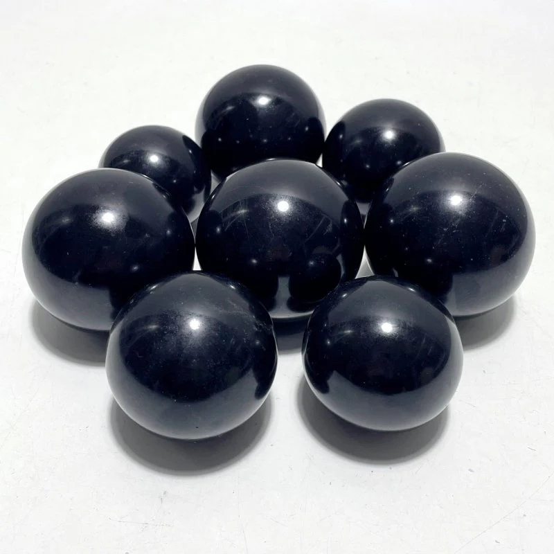 Black Pegmatite Matrix Black Tourmaline Spheres Wholesale - Image 5
