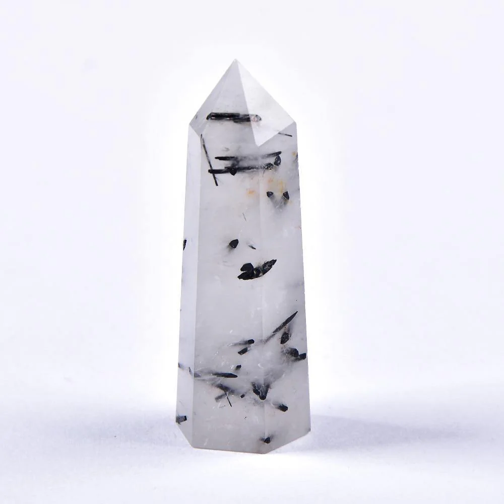 Black Tourmaline Tower Point Crystal Wholesale - Image 3