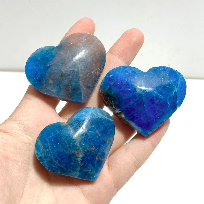 65 Pieces Blue Apatite Heart - Image 8