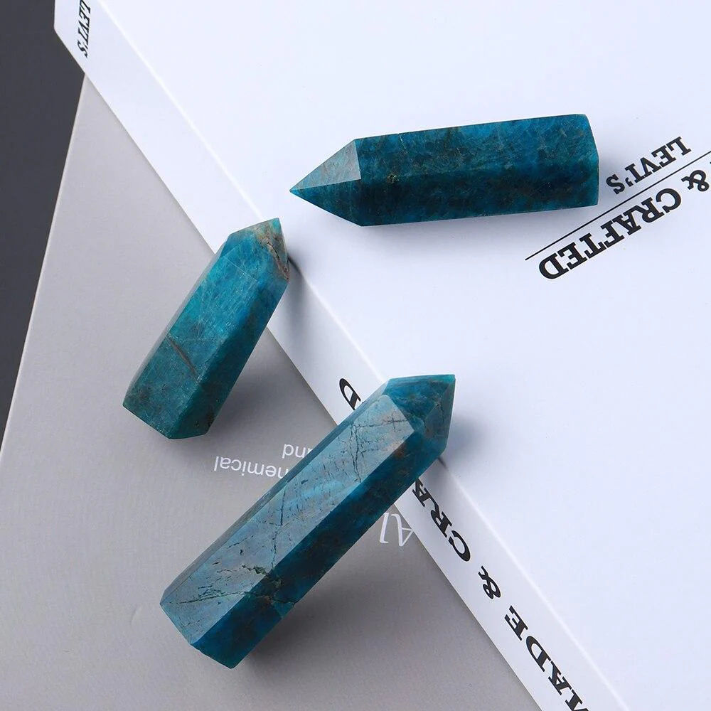 Blue Apatite Tower Point Quartz Wholesale - Image 3