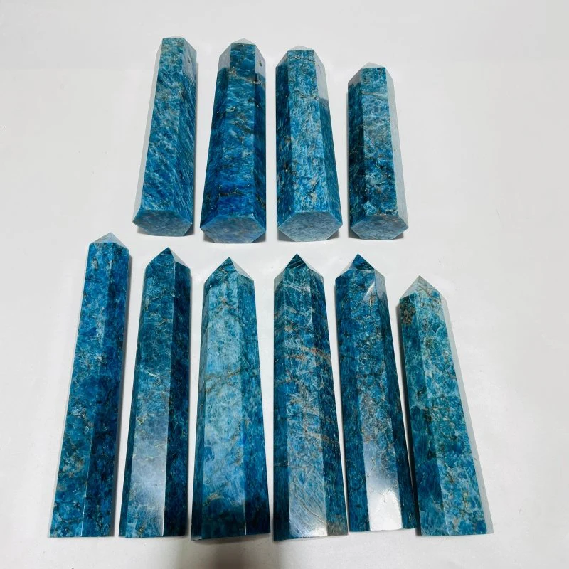 10 Pieces Large Blue Apatite Tower - Image 3