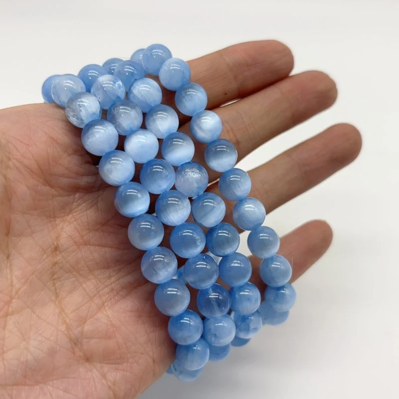 Blue Aura Selenite Crystal Bracelet Wholesale - Image 4