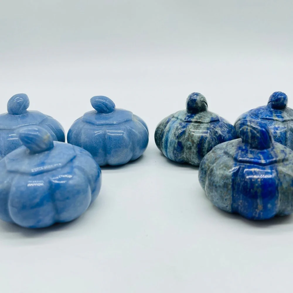 Blue Aventurine & Lapis Lazuli Pumpkin Carving Wholesale - Image 2