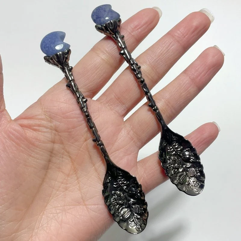 Blue Aventurine Mini Moon Coffee Spoon Wholesale - Image 7