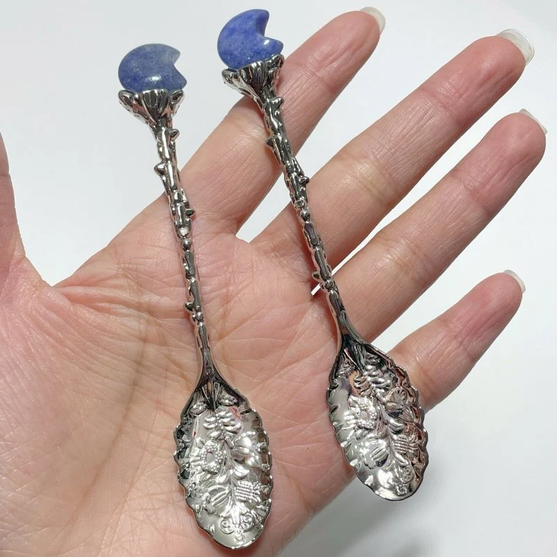 Blue Aventurine Mini Moon Coffee Spoon Wholesale - Image 8