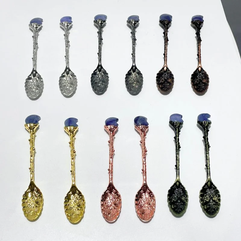 Blue Aventurine Mini Moon Coffee Spoon Wholesale - Image 9