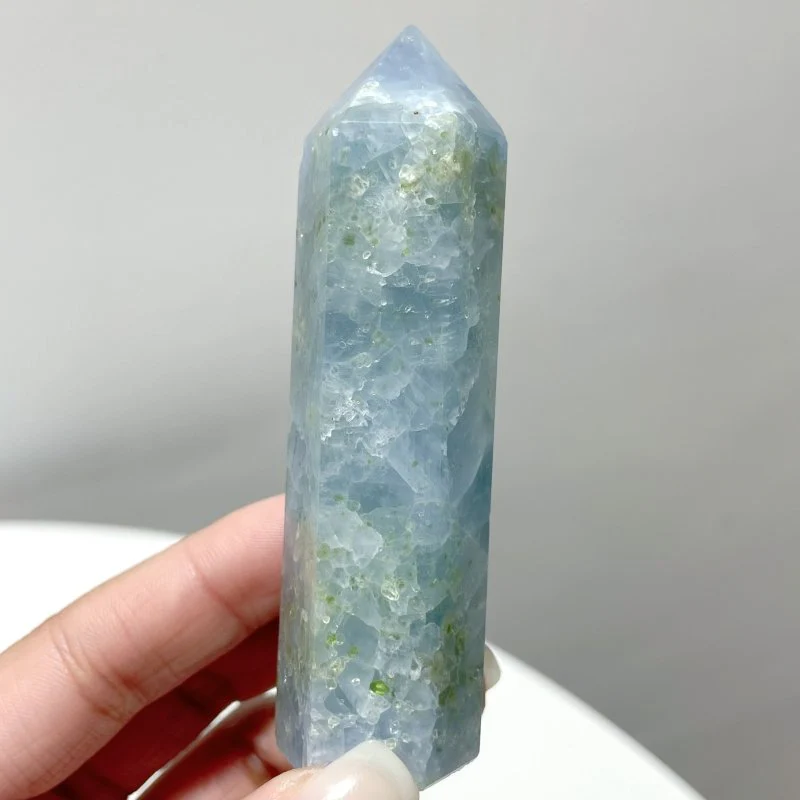 Blue Calcite Point Tower Wholesale - Image 5
