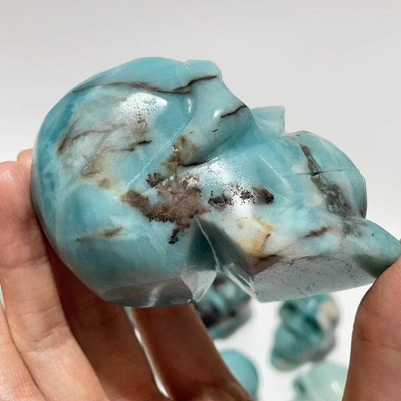 12 Pieces Caribbean Calcite Skull Carving - Image 7