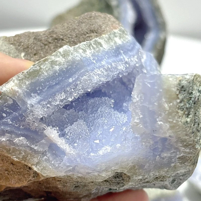 8 Pieces Large Blue Chalcedony Druzy Geode - Image 6