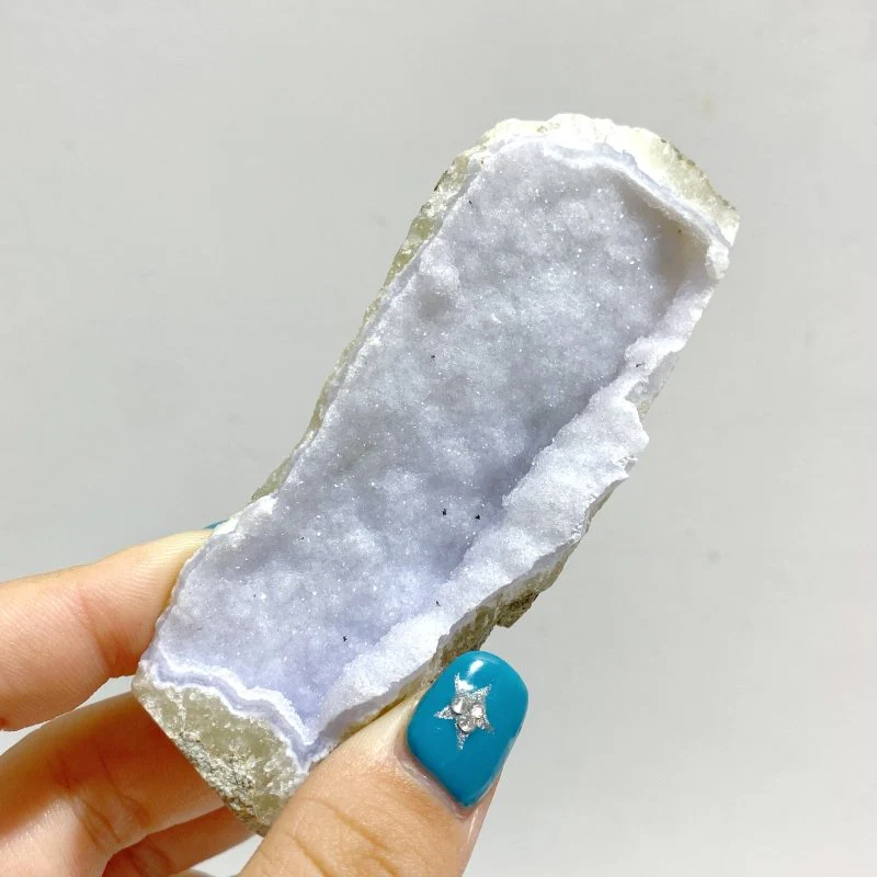18 Pieces Geode Druzy Blue Chalcedony - Image 4