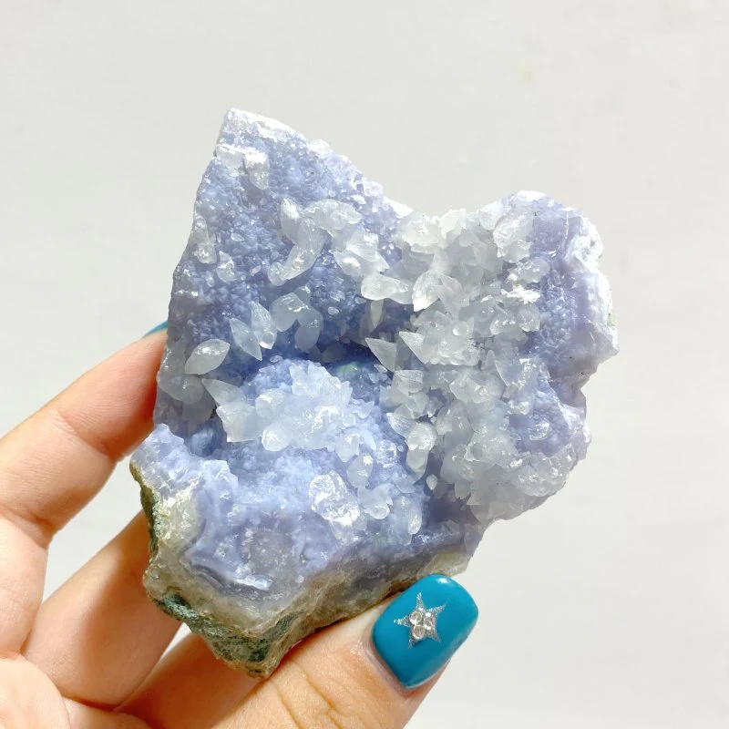 18 Pieces Geode Druzy Blue Chalcedony - Image 5